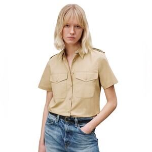 *NWOT Nili Lotan Natalie Military Shirt in Desert Khaki – Sz XS